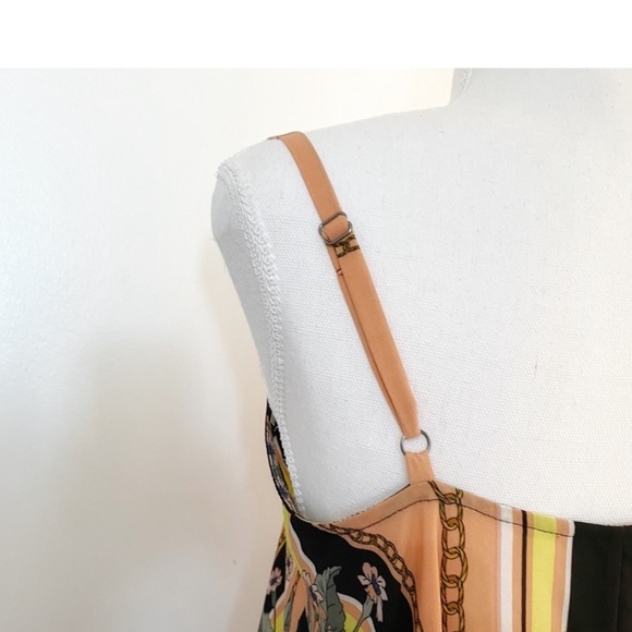 New NANETTE LEPORE COLORFUL
MUTLI PATTERN SLEEVELESS
ASYMMETRICAL MAXI DRESS - Picture 5 of 9